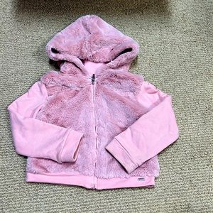 Mayoral Faux Fur Zip Hoodie